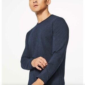 Lululemon 5 Year Basic Long Sleeve Tee, Heathered Nautical Navy